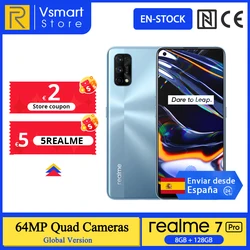 Новый смартфон глобальная версия realme 7 Pro, 8 ГБ, 128 ГБ, Snapdragon 720G, AMOLED экран 6,4 дюйма, четыре камеры 64 мп, 65 Вт, SuperDart Charge