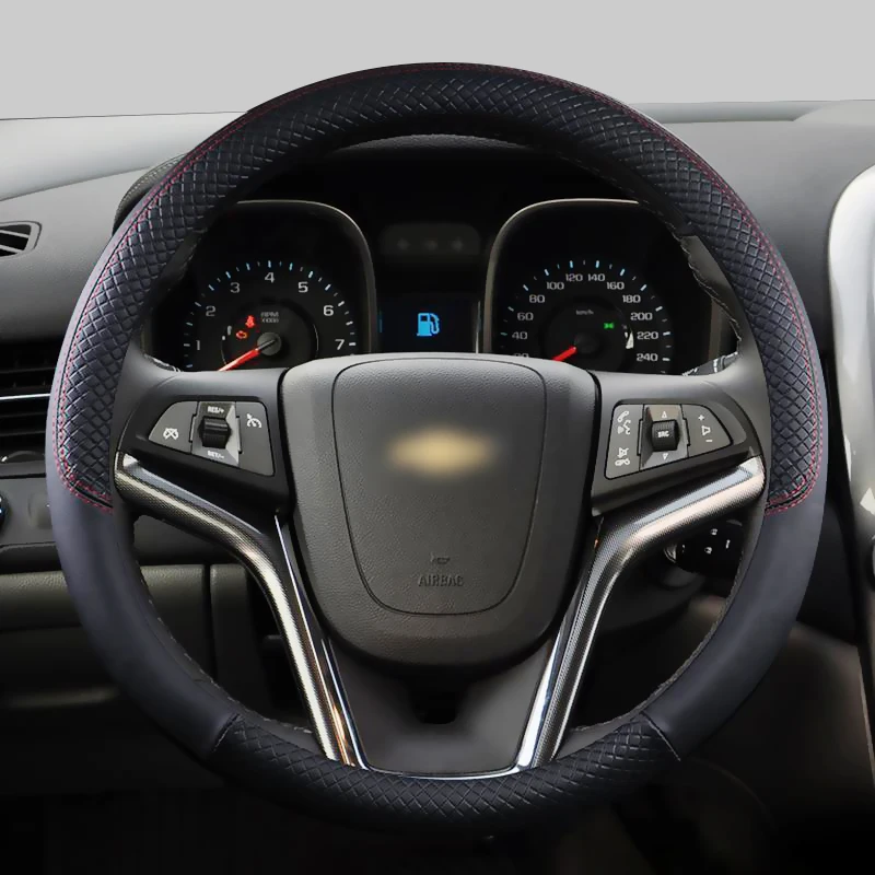 Кожаная оплетка для рулевого колеса противоскользящая Chevrolet Lacetti Niva Daewoo Gentra
