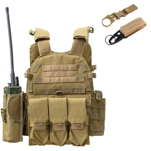 Khaki01 Многофункциональный тактический военный жилет MOLLE камуфляж охота CS штурмовой жилет Легкий боевой JPC пластина Перевозчик - Цвет: Khaki01