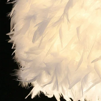 

Romantic Feather Design Lamp Modern LED Lamp Covers & Shades Unique White Feather Chandelier Household Decor Feather Lamp