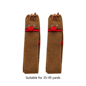 

Women Winter Thick Coral Velvet Over Knee Sock Cartoon Warm Thigh High Stockings D08E