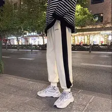 Ins Япония джоггеры брюки уличная мужская хип бедра мешковатые брюки карго Zipper пэчворк повседневные шаровары Хип-хоп спортивные брюки