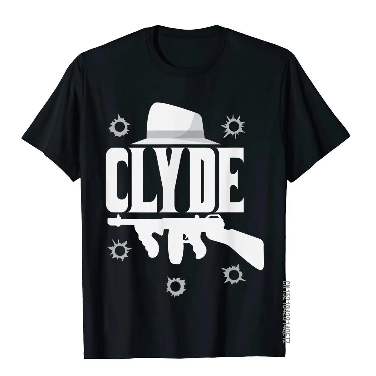 Clyde and Bonnie T-Shirt Halloween Matching Couples Costume__B9825black