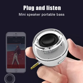 

3.5mm Mini Speaker Subwoofer Computer Amplifier Plug and Play Phone ND998