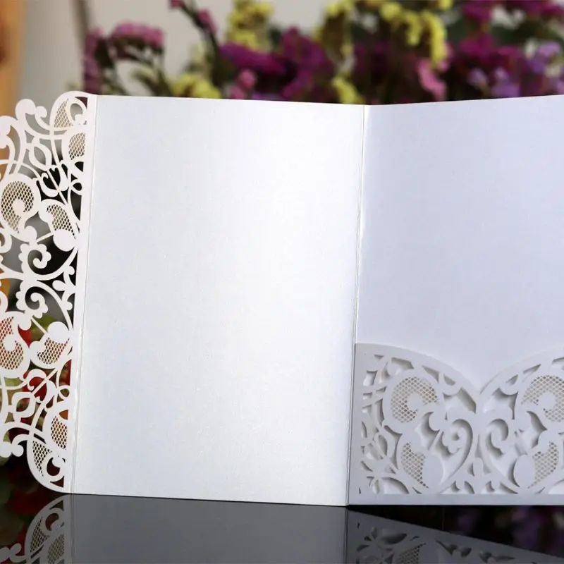 

50pcs Wedding Invitation Cards Laser Cut Party Invitations with jute string for Wedding Baby Shower Birthday Party Supplies