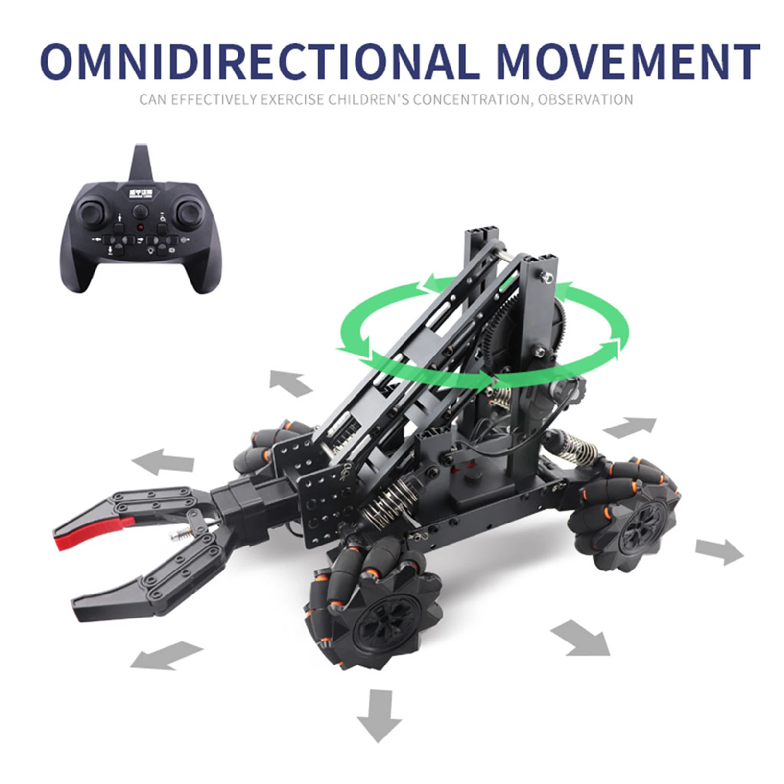 1:14 Rc Car 4Wd 360° Rotating Assemble A Radio Toy Car 14 Channels Arms Rise/Fall Programming Function Toy Vehicle Model