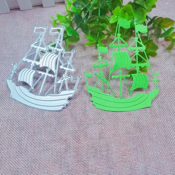 

Sailing Boat Metal Cutting Die Stencil Template for DIY Embossing Paper Photo Album Gift Card Making Scrapbooking Craft New Dies