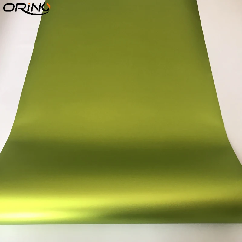 Lemon Green Metallic Vinyl Film Sticker-2