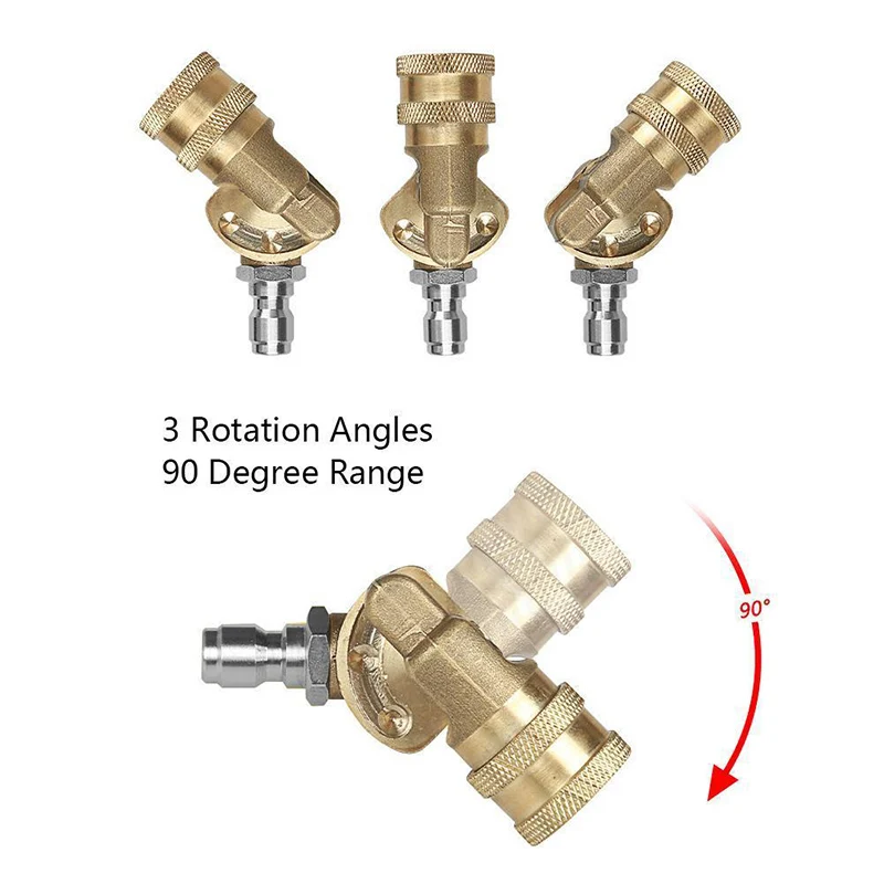 Equipment 4500PSI High Pressure 90 Degree 1/4\\\" Quick Connector Spray Nozzle Kits