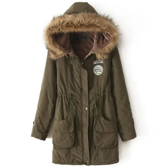 Зимняя куртка Женская Толстая теплая парка с капюшоном Mujer хлопковое Стеганое пальто длинный абзац плюс размер 3xl тонкая куртка женская
