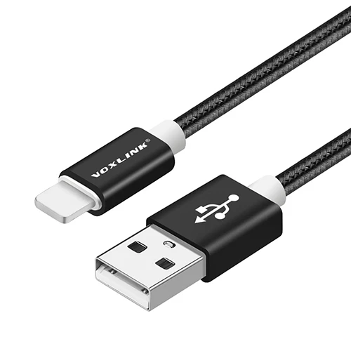 Black VOXLINK 8-контактный usb-кабель для быстрой зарядки, usb-кабель для iphone x xs xr 8 7 6 s plus 5 5S ipad mini, кабели для мобильных телефонов - Цвет: Black