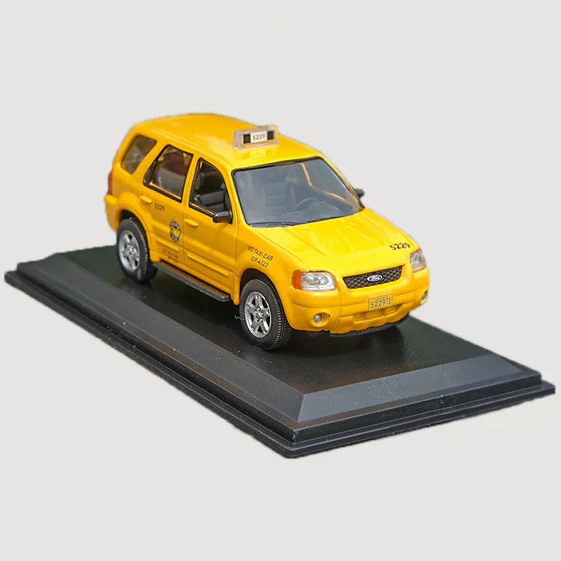 1/43 масштаб классический брелок для автомобильных ключей, ESCAPE HYBRID Чикаго такси Статический Моделирование Модель, подарок для детей игрушки Сувениры коллекция Дисплей
