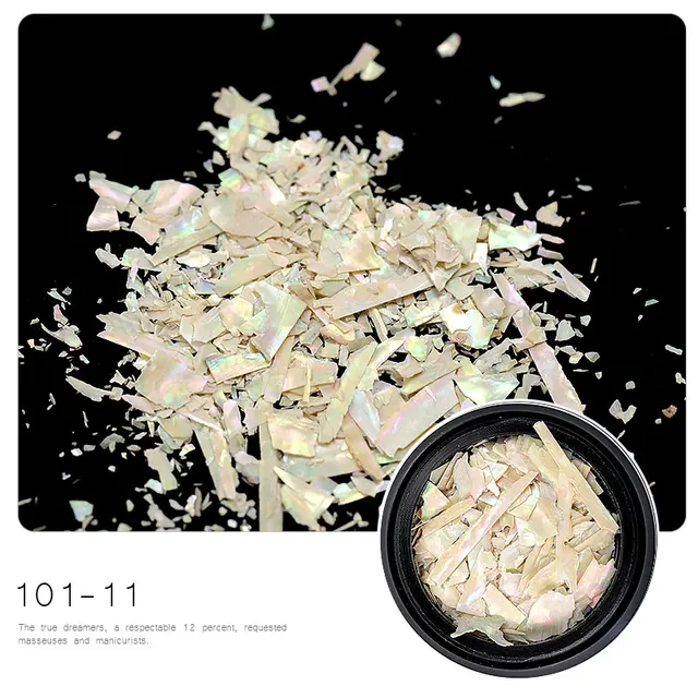 HNUIX 1 Box Shell Stone Nails Art Glitter for Nail UV Gel Nail Polish Flakies Decoration Nail Accessories 101-11