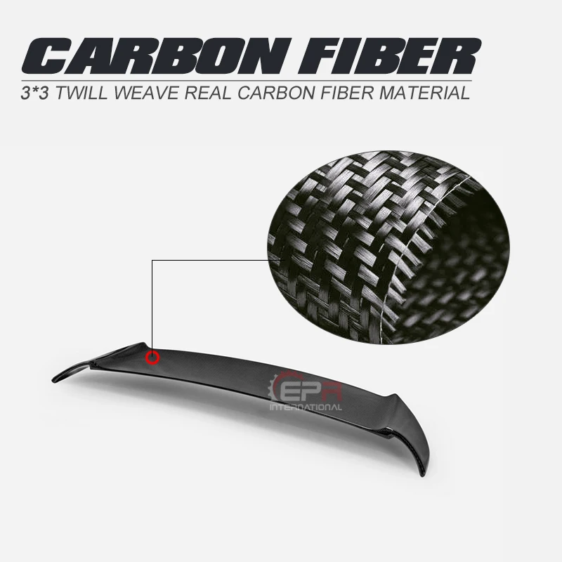 

For Toyota 08'.05~11'.11 Prius ZVW30 KN Style Carbon Fiber Rear Wing Glossy Finish Trunk Splitter Lip Fibre Bootlid Spoiler Trim
