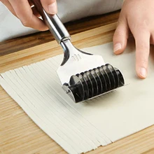 Инструмент для резки теста «сделай сам», инструмент для приготовления лапши, решетчатый ролик, резак для теста, инструмент для кухни, многофункциональный роликовый резак для теста