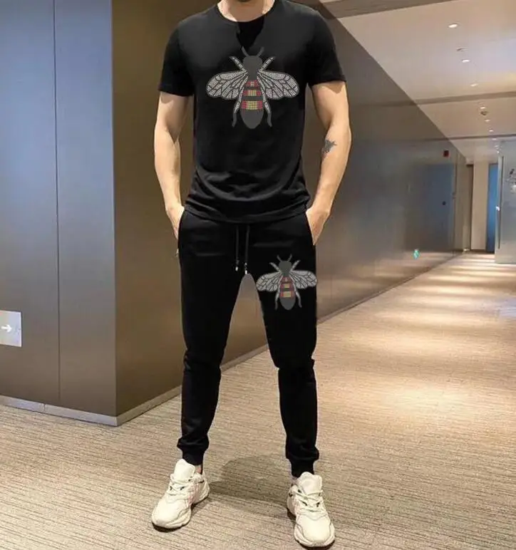 힙합 정장 새로운 남자 tracksuit 남자 캐주얼 경량 여름 남자 조깅 세트