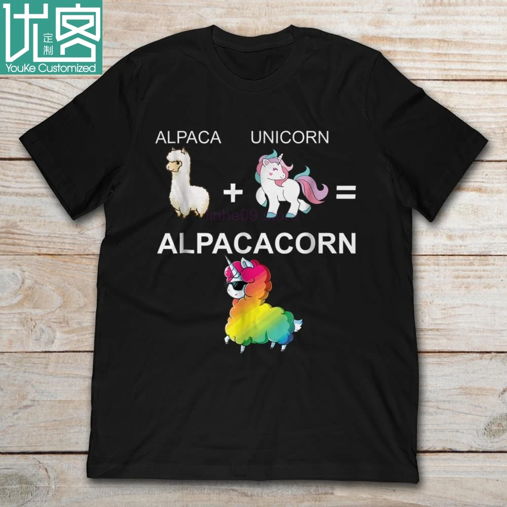 

2019 Brand Alpaca Combined With Unicorn Turns Into Alpacacorn men t-shirt