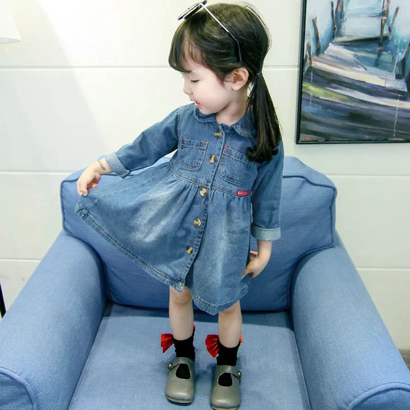 

Children Shirt 2019 Autumn New Products Computer Cable Lock Korean-style Childrenswear Medium-small Girls Baby Dress