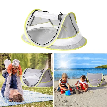 

Baby Beach Tent Portable Pop Up Tent UPF 50+ Sun Shelters Baby Shade with Mosquito Net Sun Shade Beach Umbrella for Infant
