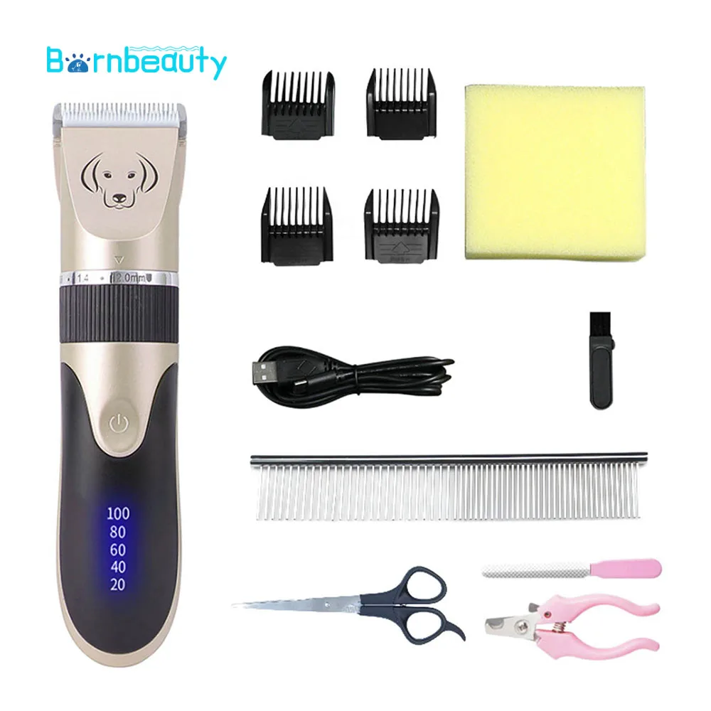 Pet Hair Clipper Professional Dog Trimmer Machine Rechargeable Electrical Low-noise Cat Animal Cutter Scissor K | Дом и сад