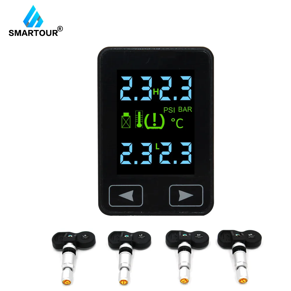 Smartour TPMS 4 Внешний датчик ЖК дисплей система мониторинга давления в шинах