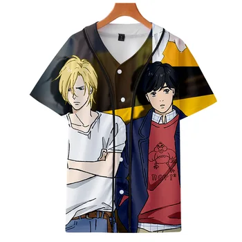 

Horror-killing Banana Fish Surrounding 3D Thin Baseball Short-sleeved Shirt For Men And Women