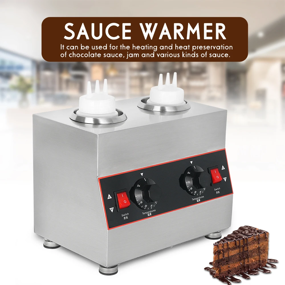 ITOP Commercial Chocolate Heater Sauce Warmer Electric Stainless Steel 1/2/3/4 Bottles Soy Jam Heater Filling Machine 4
