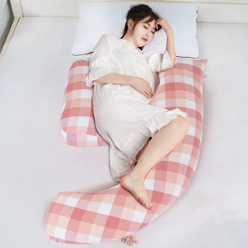 

H-Shaped Multi-function Abdominal Pillow Waist Pregnant Pillow For Side Sleeper Cushion Healthy Washable Cotton Maternity Pillow