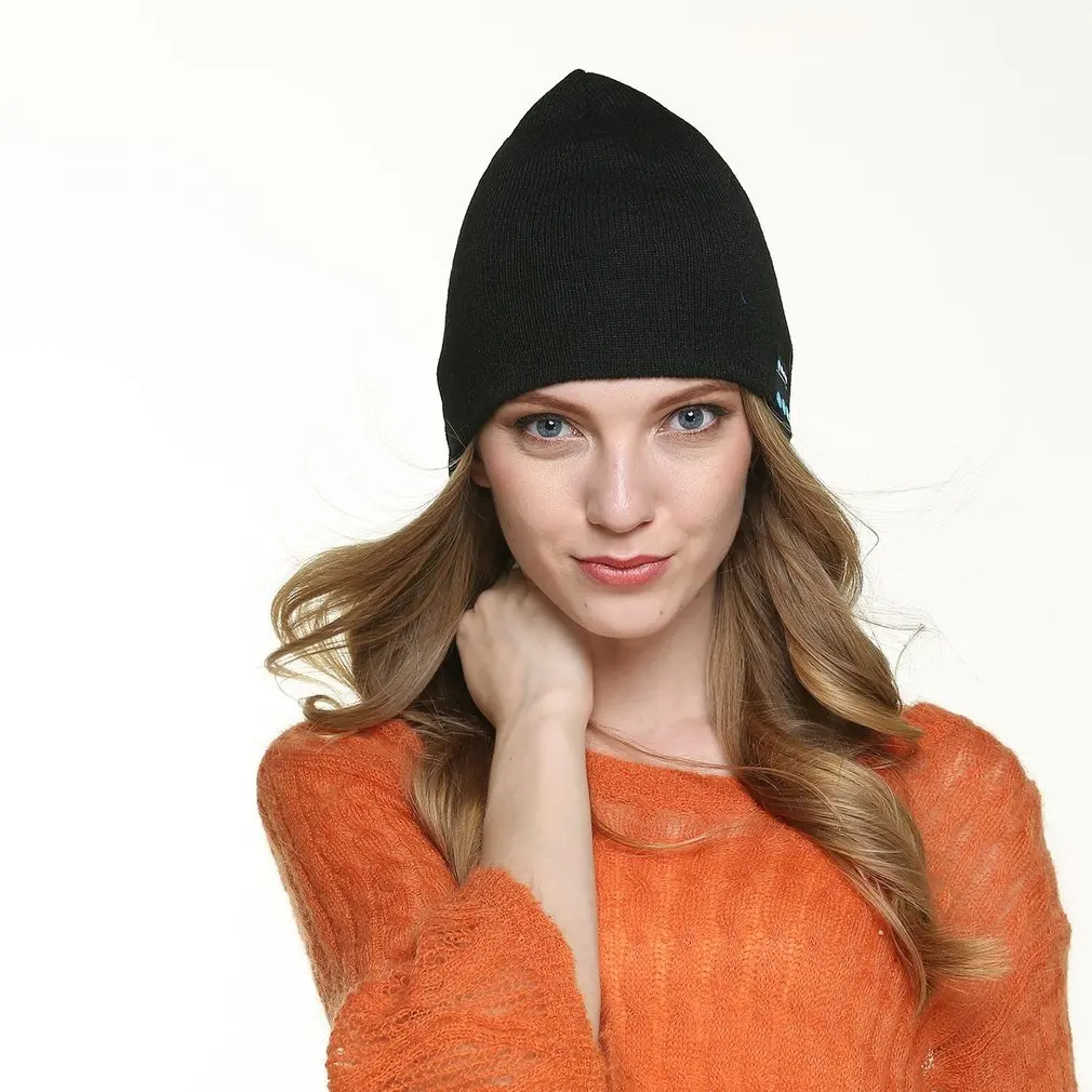 Осенняя и зимняя теплая Беспроводная шерстяная шапка с Bluetooth, стерео шапка для мужчин и женщин, вязаные шапки