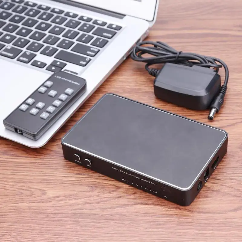 Прочный HDMI переключатель концентратор износостойкий HDMI переключатель разветвитель 6X1 SPDIF 3,5 мм аудио экстрактор конвертер с дистанционным управлением