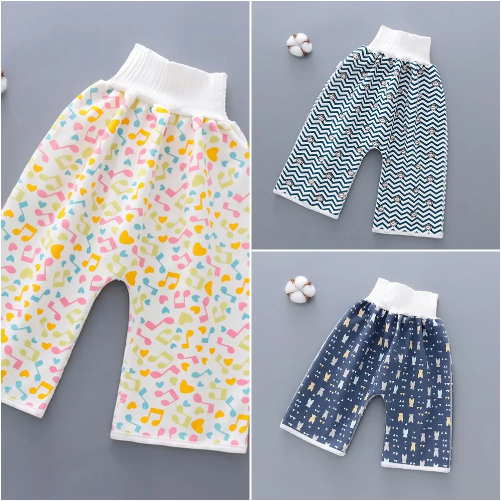 

New prevent baby bed wetting Pure cotton baby's skirt for preventing leakage of urine Learning pants that washed Skirts