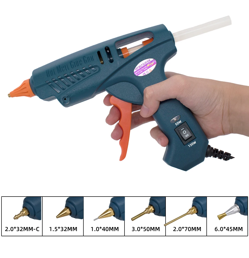 w pistola de silicone quente 11mm ajustável
