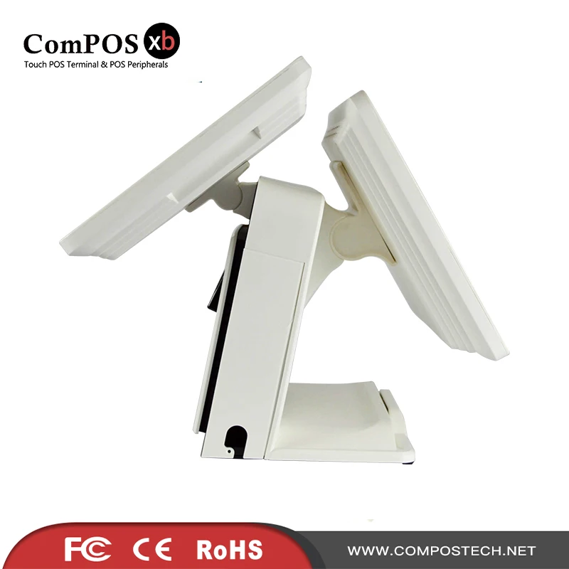 ComPosxb Cash register 15"double screen Pos System 2G 32G PC monitor pos all in one for retail POs terminal