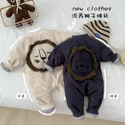Body rembourré pour nouveau né, combinaison en coton épais, vêtements chauds pour nourrissons 