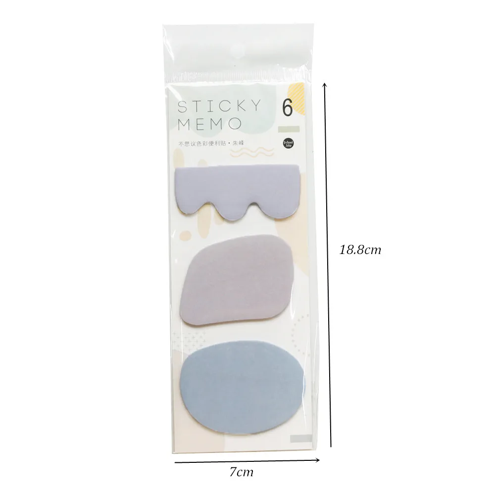light blue Милый неправильной формы Post it Примечания креативный облако красочные мини блокнот канцелярские закладки для офиса школы сообщение Липкие заметки - Цвет: light blue