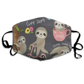 

Mouth Mask Cute Sloth Floral Rainbow Tree Print Masks - Breathable Adjustable Windproof Mouth-Muffle, Camping Running for Women