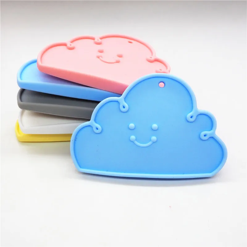 Chenkai 5PCS Silicone Cloud Teether DIY Baby Pendant Nursing Teething Shower Pacifier Dummy Cartoon Toy Gift Craft BPA Free | Мать и
