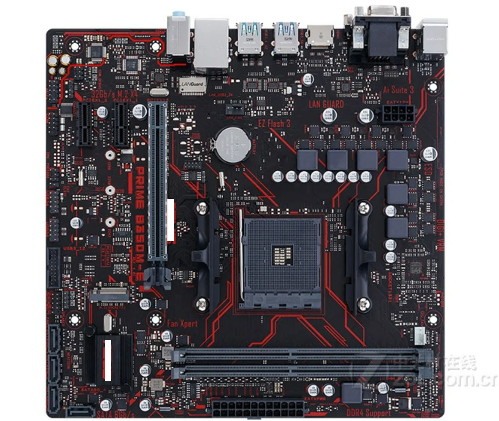 Материнская плата PRIME B350M-E Socket AM4 DDR4 USB3.0 HDMI-совместимая с DVI VGA 32 Гб B350 десктопная