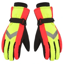 Для мужчин и женщин Светоотражающие зимние регулируемые утолщенные велосипедные уличные зимние перчатки противоскользящие водонепроницаемые лыжные теплые спортивные защитные