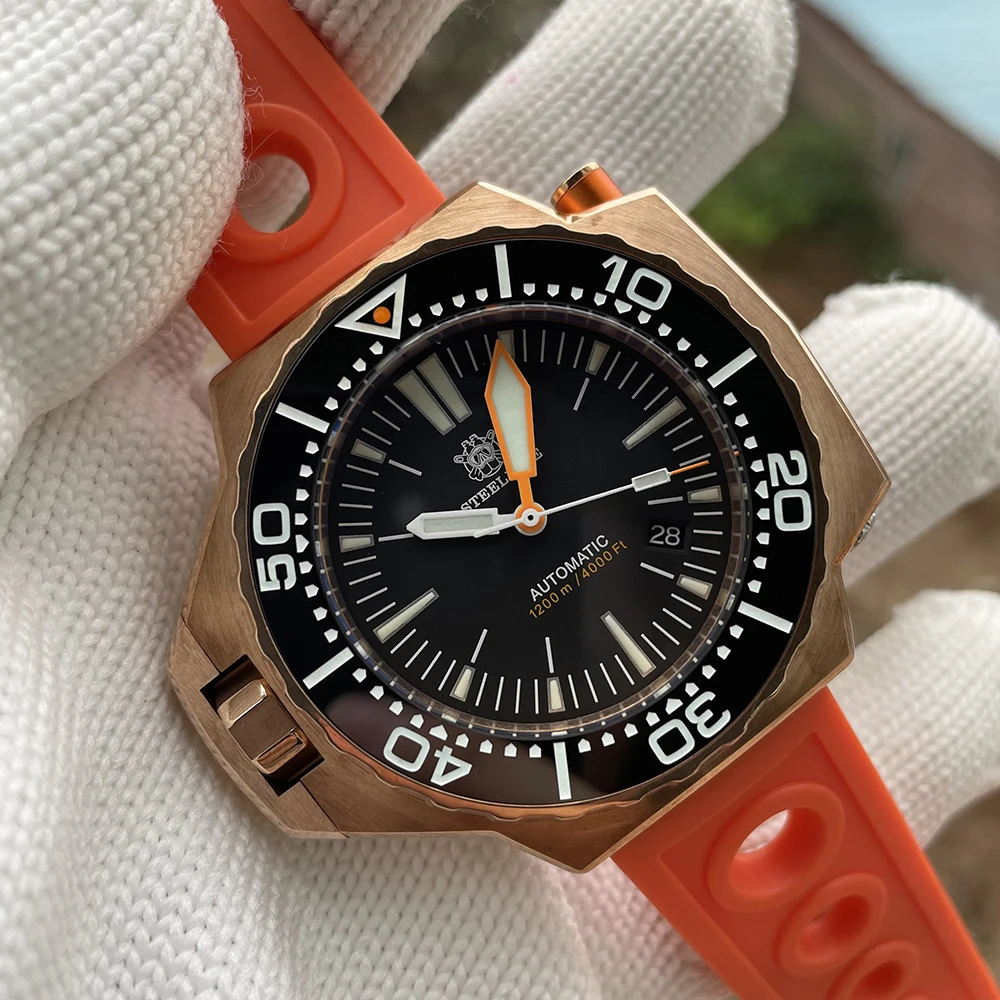 2021 New Arrival Factory Price Steeldive SD1969S 1200M Water Resistant NH35 Automatic Bi-Direction Bezel Dive Watch