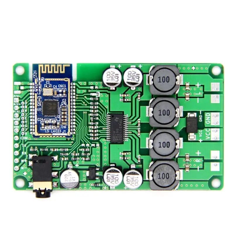 Плата усилителя мощности Bluetooth 5,0 2x15 W/10 W AUX аудио вход DC 8-22V