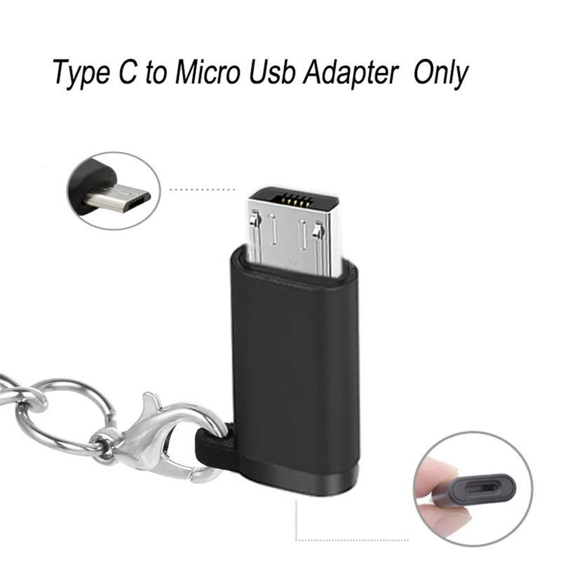 2/1. 5/3 м длинный usb type C кабель для зарядки для Blackview Oukitel u25 Ulefone DOOGEE onplus 7 6 lenovo USB-C кабель для мобильного телефона - Цвет: Micro usb  Adapter
