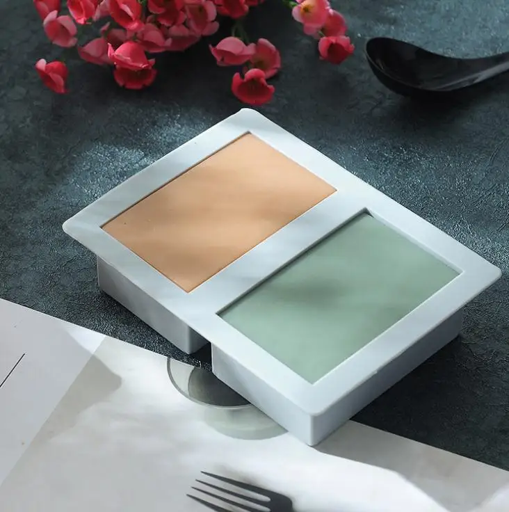 2 Grids Square Shape Soap Mold Cake Mold Chocolate Mold Silicone Mold