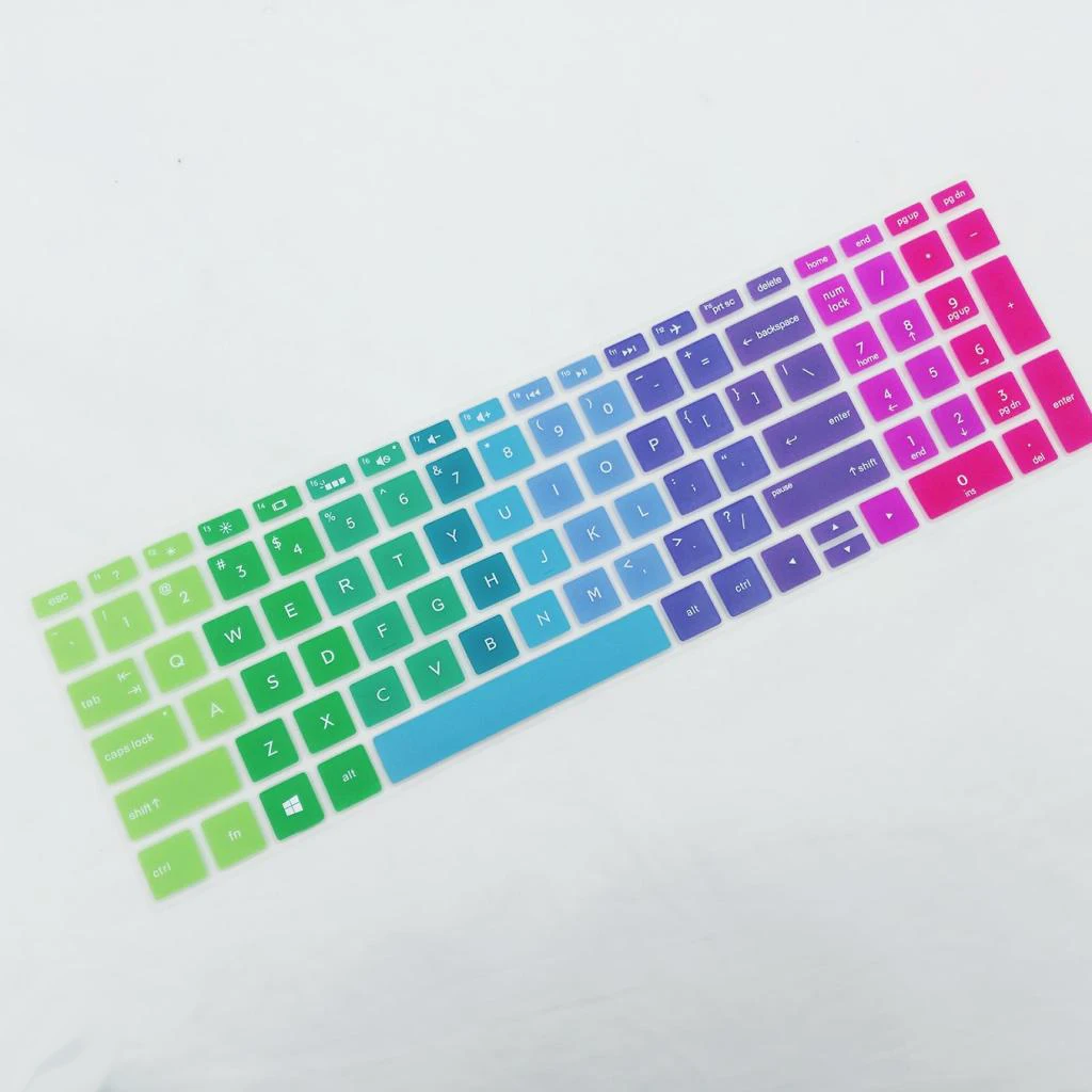 2x Силиконовая для ноутбука покрытие для клавиатуры для hp 15," BF ноутбука Радуга