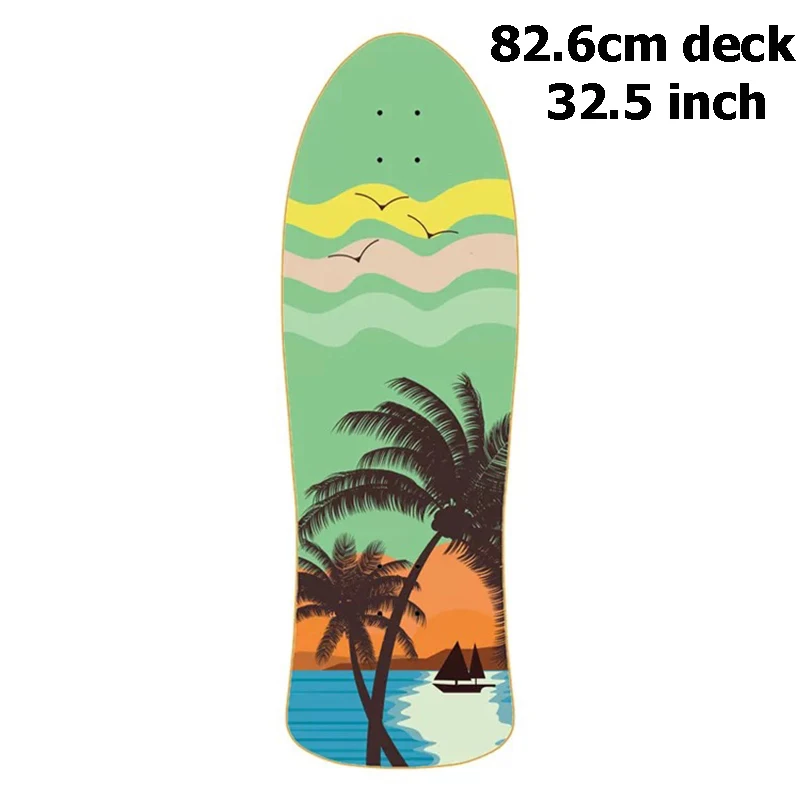 US $54.91 325inch Surf Skate Deck 8Tier Canadian Maple Skateboard Board Quality Carving Cruiser Skate Board DIY Decks Parts Supply