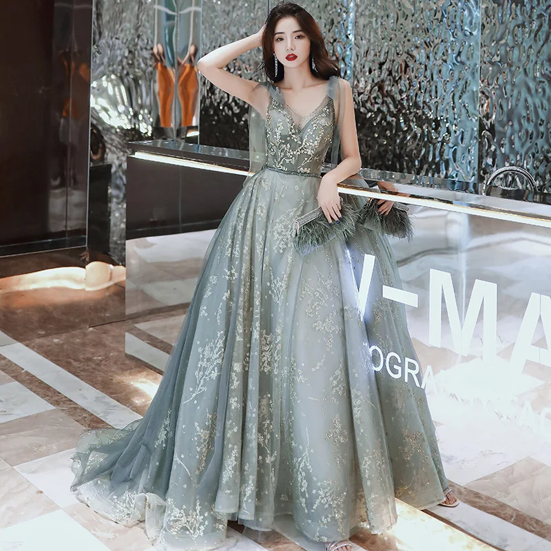 Vestidos De Gala, платья для выпускного вечера, Длинные тюлевые Аппликации, Длинные вечерние платья, Vestidos De Fiesta Largos Elegantes De Gala