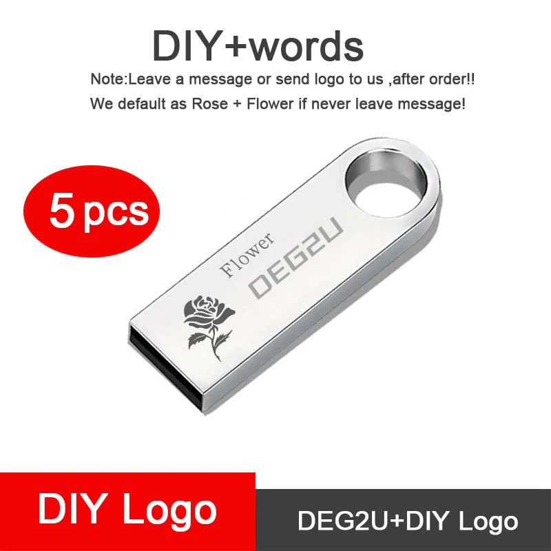 5PCS Plus DIY Logo 10 шт. в партии/катушка с цепочкой USB флеш-накопители 128 МБ 256 МБ 512 МБ 5 шт. флешки с логотипом на заказ USB 2,0 Прямая поставка - Цвет: 5PCS Plus DIY Logo