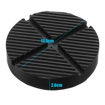

For Weld Car Cross Slotted Frame Rail Floor Jack Rubber Pad Universal Black DIY