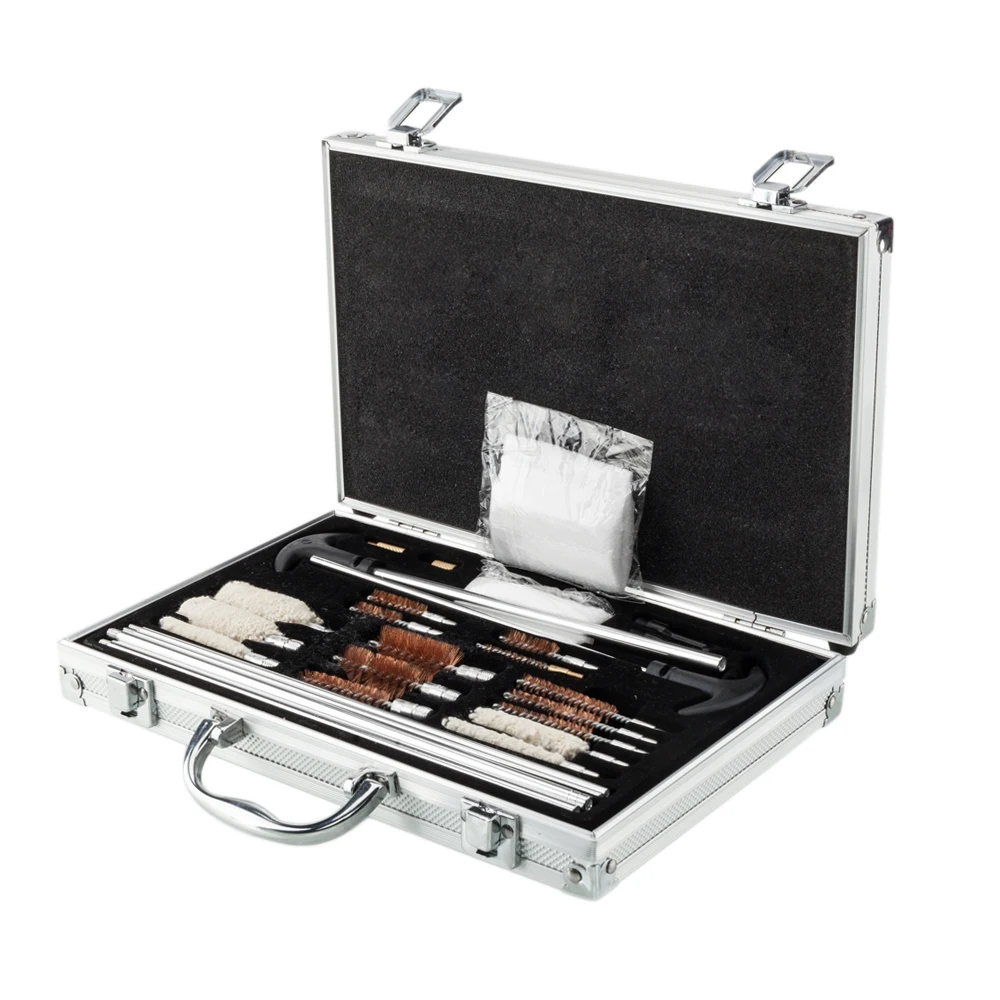

126Pcs Gun Pipe Cleaning Set Copper Outdoor Hunting Extension Rod Wire Brush Cleaning Patches Universal Handles Outdoor Tools