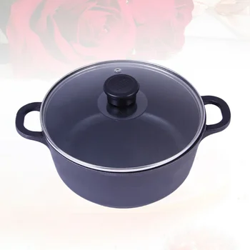 

1pc Soup Pot Two Handle Cookware Cooking Pot Health Stew Pot for Home